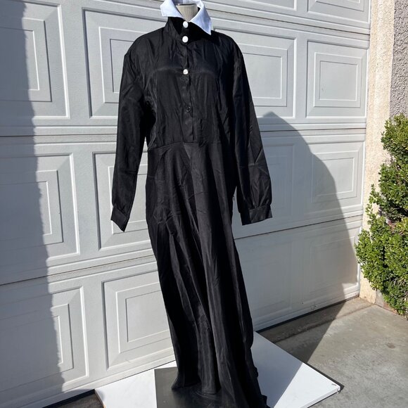 High Collar Colonial Prairie Pioneer Costume Dress Long Sleeves Size Medium - Picture 1 of 6